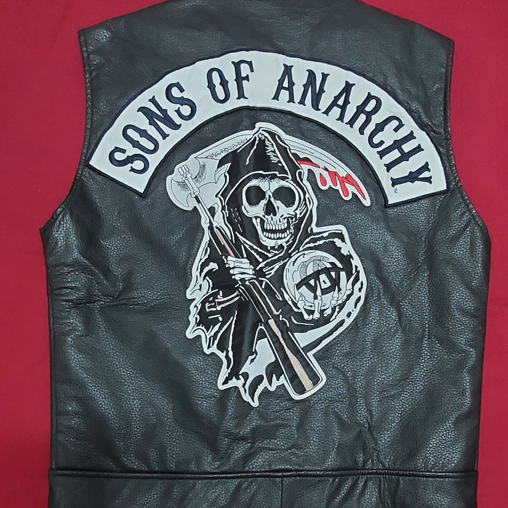 Sons of Anarchy Black Leather Vest